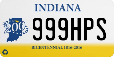 IN license plate 999HPS