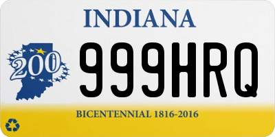IN license plate 999HRQ