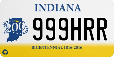 IN license plate 999HRR