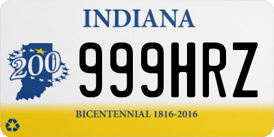 IN license plate 999HRZ