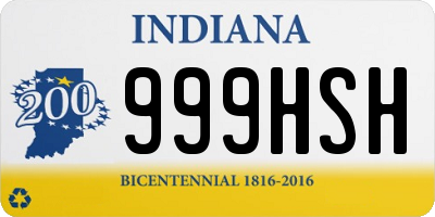 IN license plate 999HSH