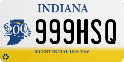 IN license plate 999HSQ