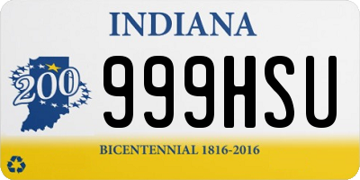 IN license plate 999HSU
