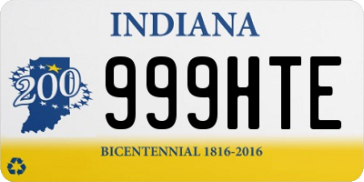 IN license plate 999HTE