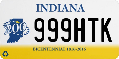 IN license plate 999HTK