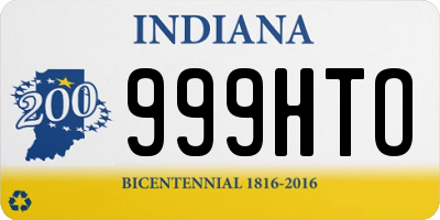 IN license plate 999HTO