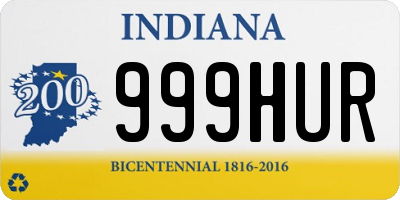 IN license plate 999HUR