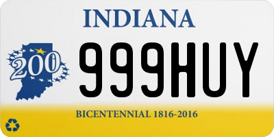 IN license plate 999HUY