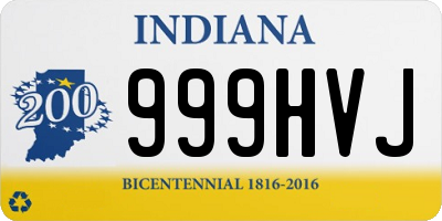 IN license plate 999HVJ