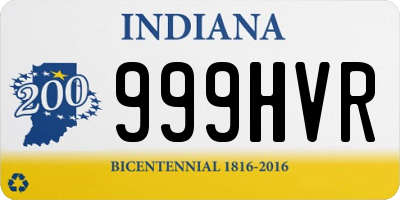 IN license plate 999HVR