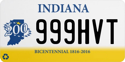 IN license plate 999HVT