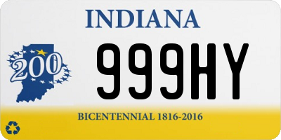 IN license plate 999HY
