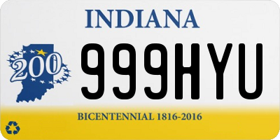 IN license plate 999HYU