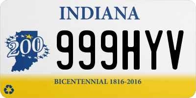 IN license plate 999HYV