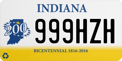 IN license plate 999HZH