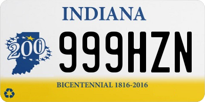 IN license plate 999HZN