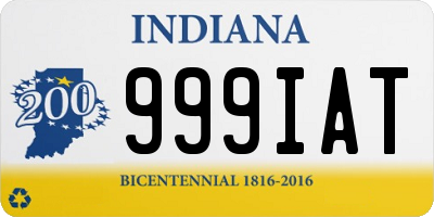 IN license plate 999IAT