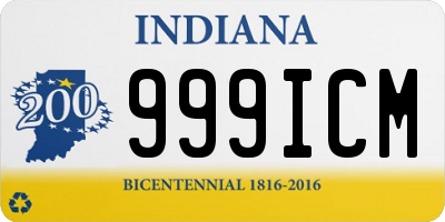 IN license plate 999ICM