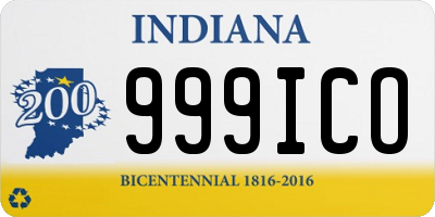 IN license plate 999ICO