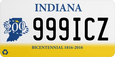 IN license plate 999ICZ