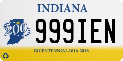 IN license plate 999IEN