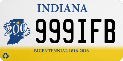 IN license plate 999IFB