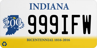 IN license plate 999IFW