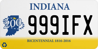 IN license plate 999IFX