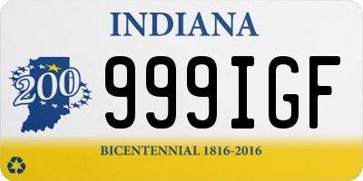 IN license plate 999IGF