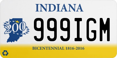 IN license plate 999IGM