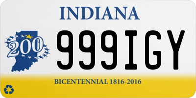 IN license plate 999IGY