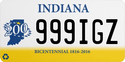 IN license plate 999IGZ