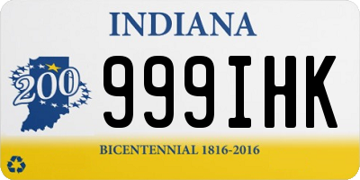 IN license plate 999IHK