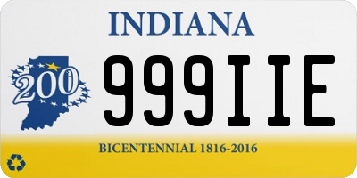 IN license plate 999IIE