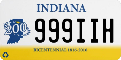 IN license plate 999IIH