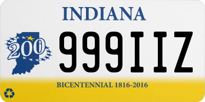 IN license plate 999IIZ