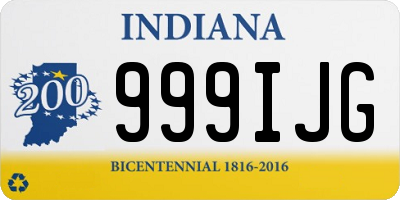 IN license plate 999IJG