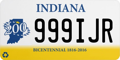 IN license plate 999IJR