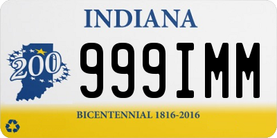 IN license plate 999IMM