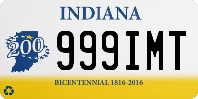 IN license plate 999IMT