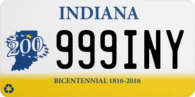 IN license plate 999INY