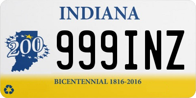 IN license plate 999INZ