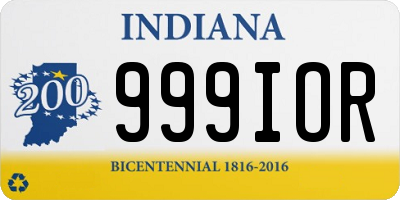 IN license plate 999IOR