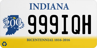 IN license plate 999IQH