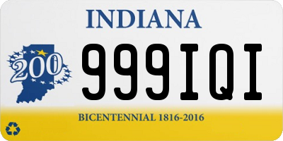 IN license plate 999IQI