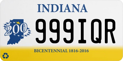 IN license plate 999IQR