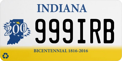 IN license plate 999IRB