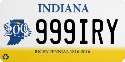 IN license plate 999IRY