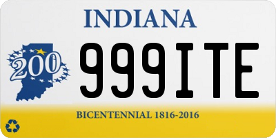 IN license plate 999ITE