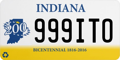 IN license plate 999ITO